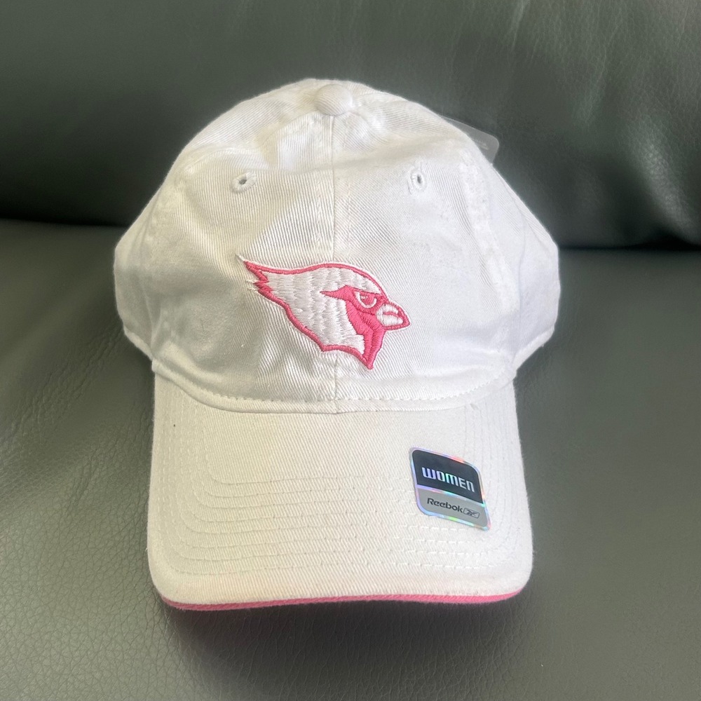 Reebok NFL Arizona‎ Cardinals Womens Hat White Pink Adjustable Dad Cap NWT